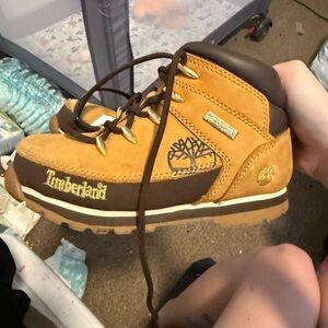 Timberland Kids Tan and Brown Boots